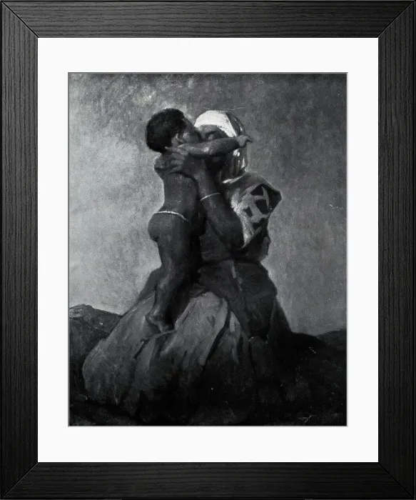 Framed Print : Painting of Woman with Boy Framed Print : Painting of Woman with Boy