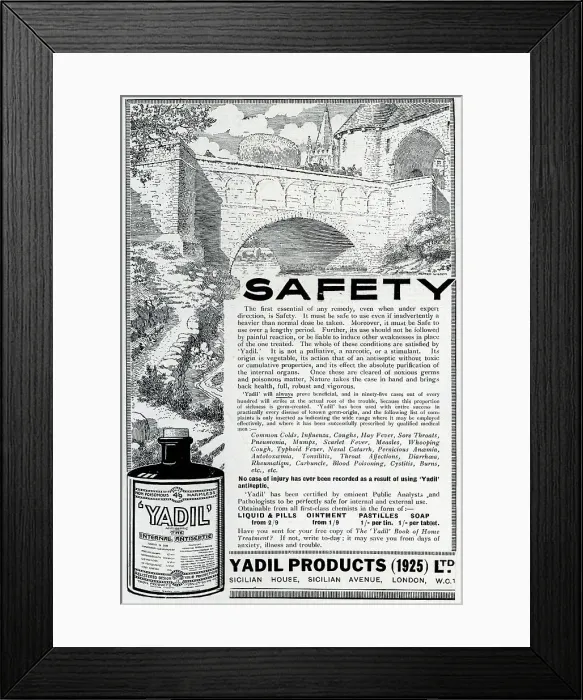 Framed Print : Yadil Advertisement Framed Print : Yadil Advertisement