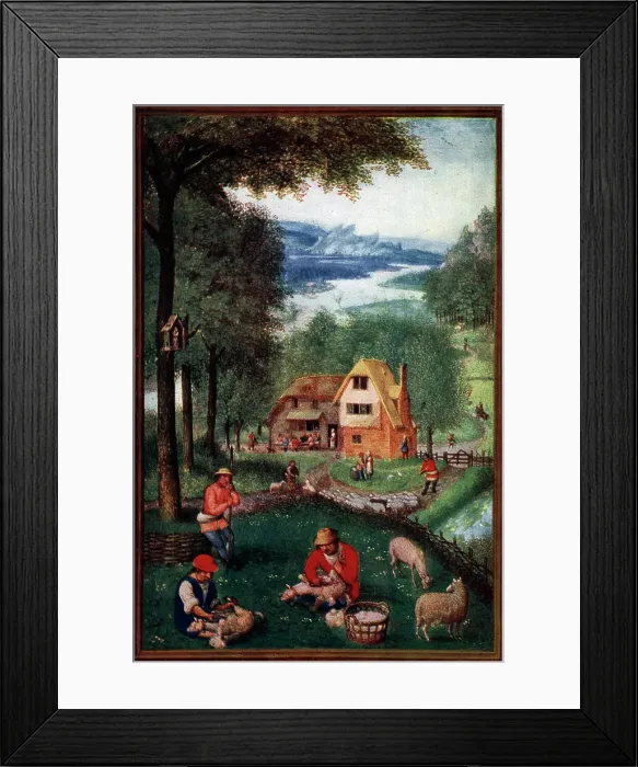 Framed Print : Calendar Miniatures, June Framed Print : Calendar Miniatures, June