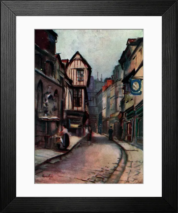 Framed Print : Watercolour of a busy Town Framed Print : Watercolour of a busy Town