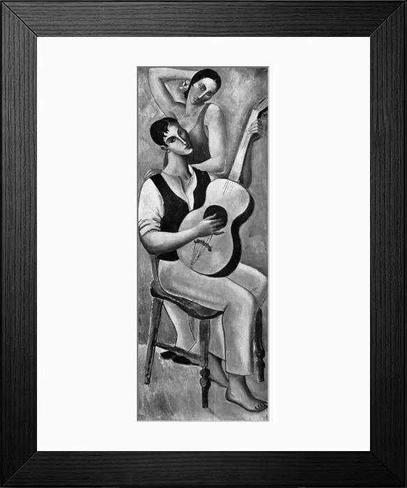 Framed Print : Seated Guitarist Framed Print : Seated Guitarist