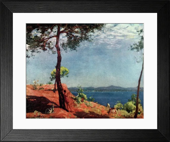 Framed Print : Landscape with Sea View Framed Print : Landscape with Sea View