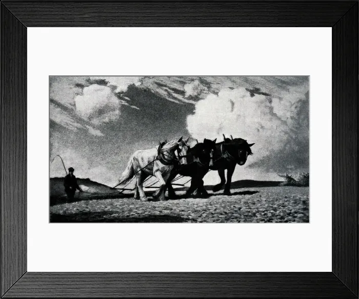 Framed Print : Harrowing The Uplands Framed Print : Harrowing The Uplands