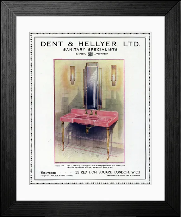 Framed Print : Dent and Hellyer Advertisement Framed Print : Dent and Hellyer Advertisement