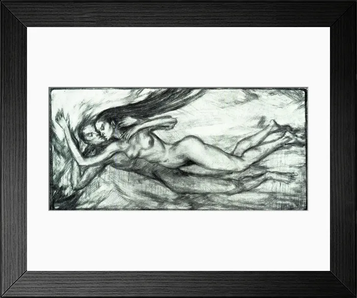 Framed Print : Man and Woman in the Sky Framed Print : Man and Woman in the Sky