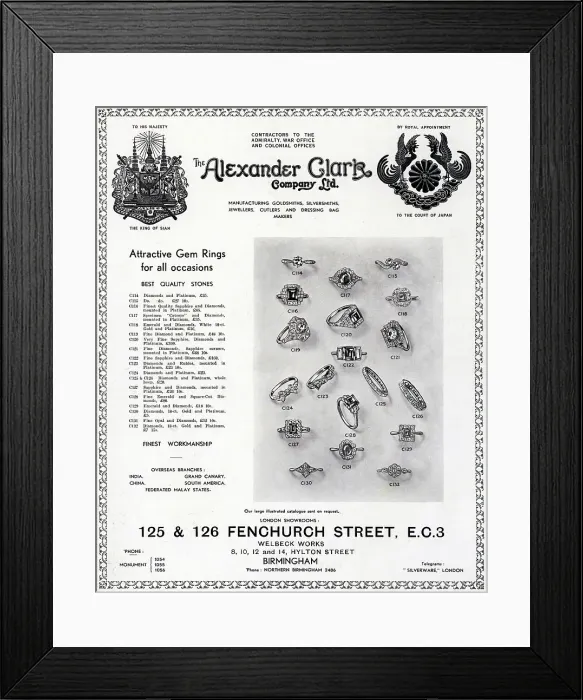 Framed Print : The Alexander Clark Company Advertisement Framed Print : The Alexander Clark Company Advertisement