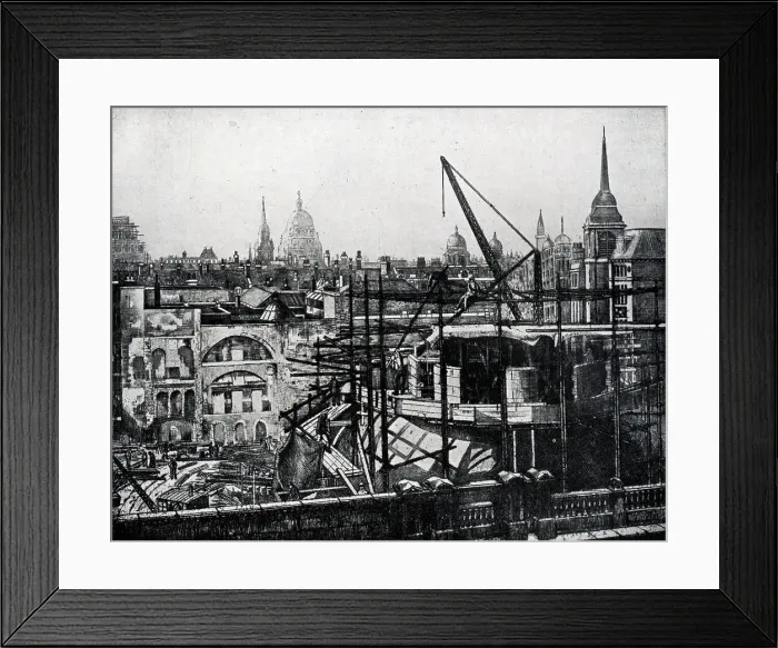 Framed Print : The Bank of England Rebuilding 1929 Framed Print : The Bank of England Rebuilding 1929