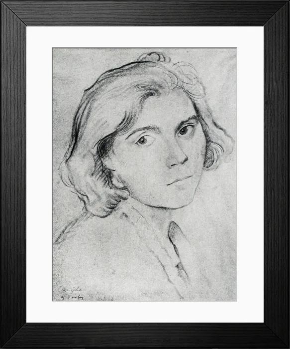 Framed Print : Portrait of a Girl Framed Print : Portrait of a Girl