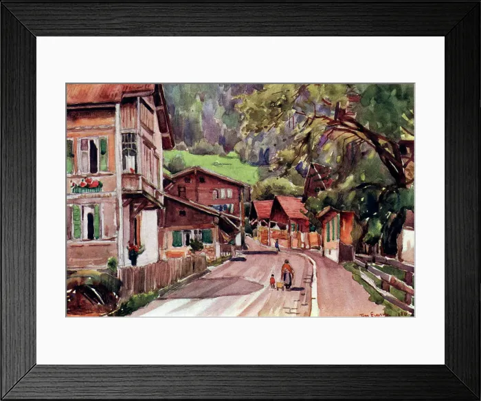 Framed Print : Village in Bernese Oberland Framed Print : Village in Bernese Oberland