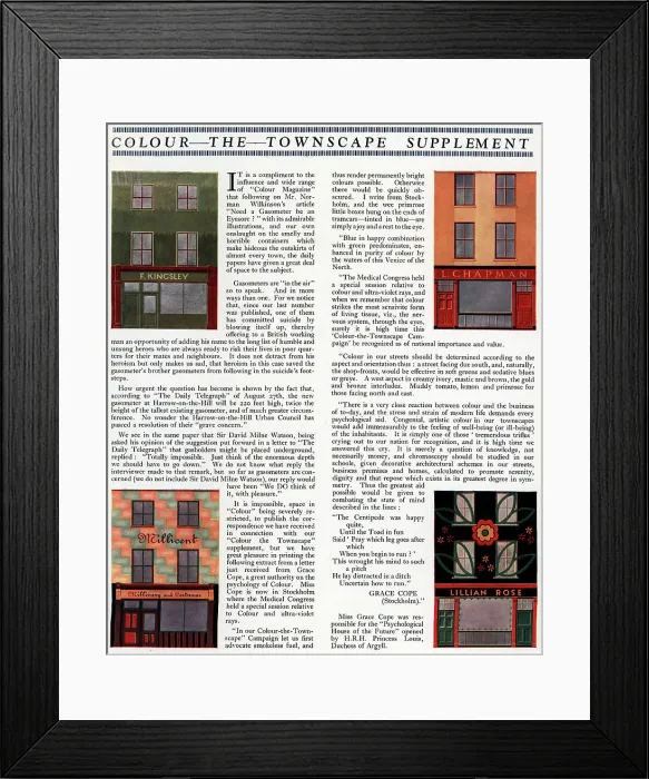 Framed Print : Colour The Townscape Supplement Framed Print : Colour The Townscape Supplement