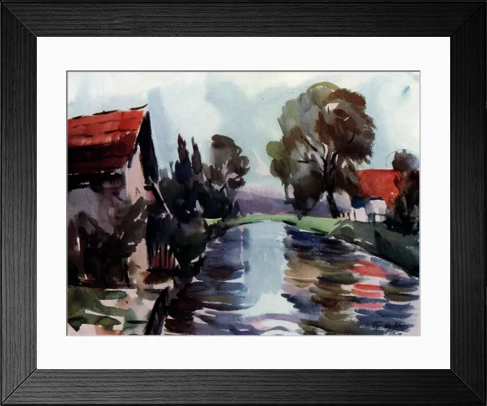 Framed Print : River Houses Framed Print : River Houses