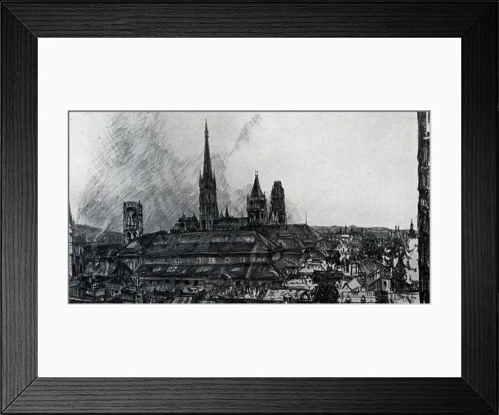 Framed Print : Rouen and the Cathedral from the Tour Jeanne dArc Framed Print : Rouen and the Cathedral from the Tour Jeanne dArc