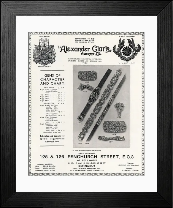 Framed Print : The Alexander Clark Company Advertisement Framed Print : The Alexander Clark Company Advertisement