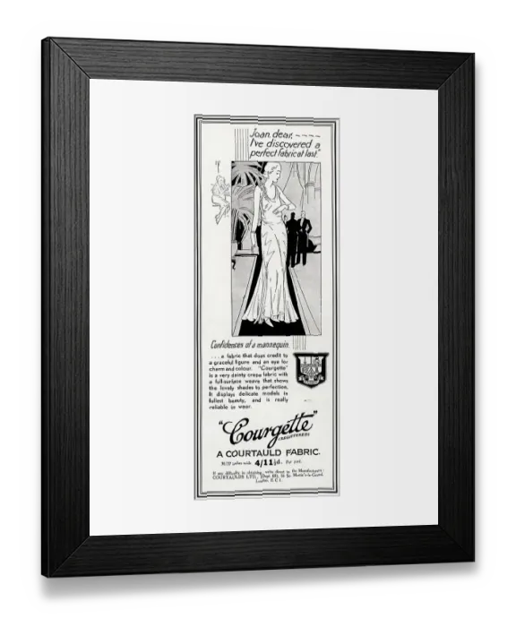 Framed Print : Courtaulds Courgette Advertisement Framed Print : Courtaulds Courgette Advertisement