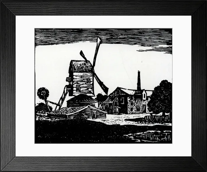 Framed Print : Mills, Old and New Framed Print : Mills, Old and New