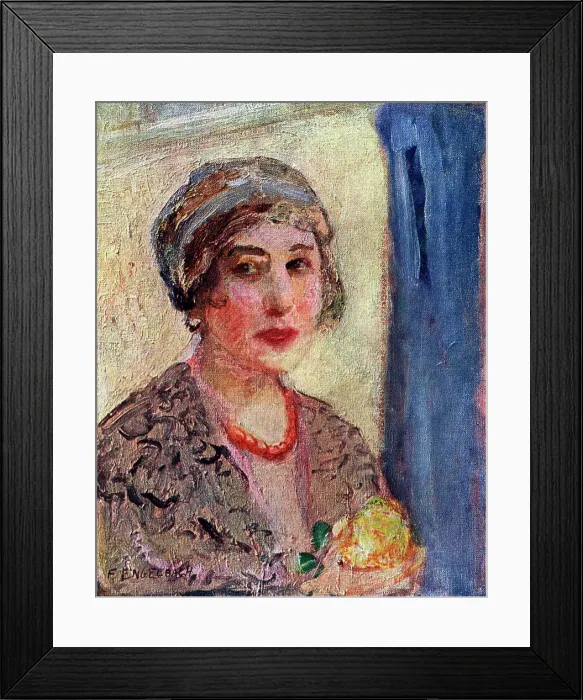 Framed Print : Florence Engelbach Self Portrait Framed Print : Florence Engelbach Self Portrait