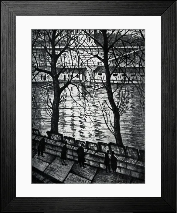 Framed Print : Les Bibliophiles
