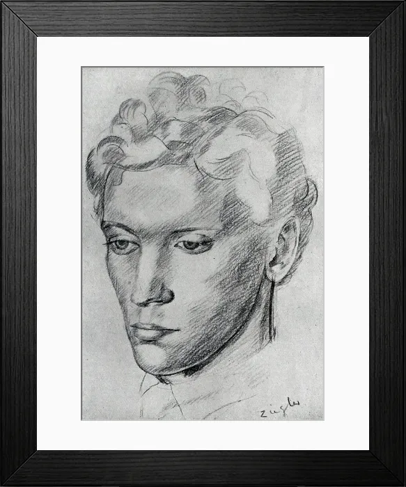 Framed Print : Study of a Head Framed Print : Study of a Head
