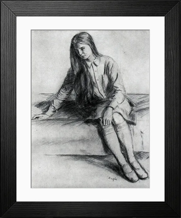 Framed Print : Portrait of a Girl Framed Print : Portrait of a Girl
