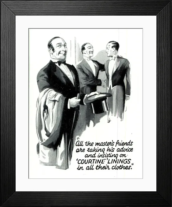 Framed Print : Courtaulds Courtine Advertisement Framed Print : Courtaulds Courtine Advertisement