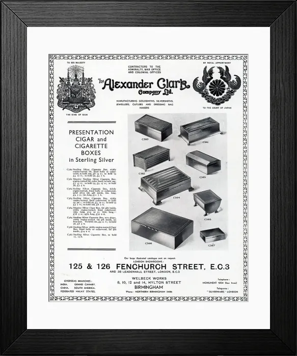 Framed Print : The Alexander Clark Company Advertisement Framed Print : The Alexander Clark Company Advertisement