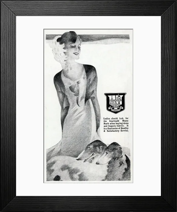Framed Print : Courtaulds Fabrics Advertisement Framed Print : Courtaulds Fabrics Advertisement