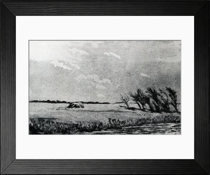 Framed Print : Windy Landscape Framed Print : Windy Landscape