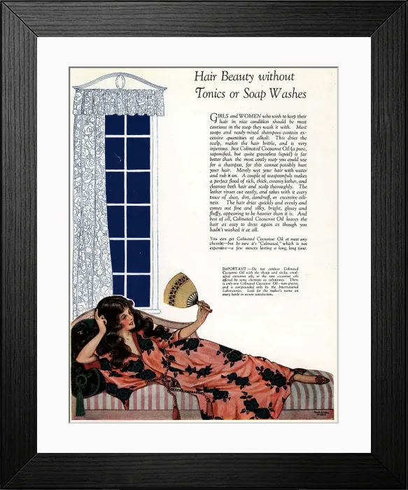 Framed Print : Colinated Coconut Oil Advertisement Framed Print : Colinated Coconut Oil Advertisement