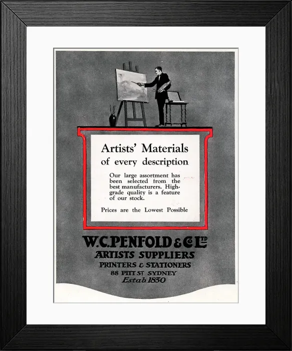 Framed Print : W. C. Penfold & Co Advertisement Framed Print : W. C. Penfold & Co Advertisement