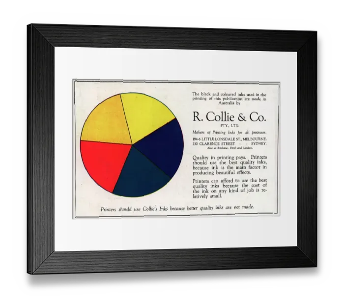 Framed Print : R. Collie & Co Advertisement Framed Print : R. Collie & Co Advertisement