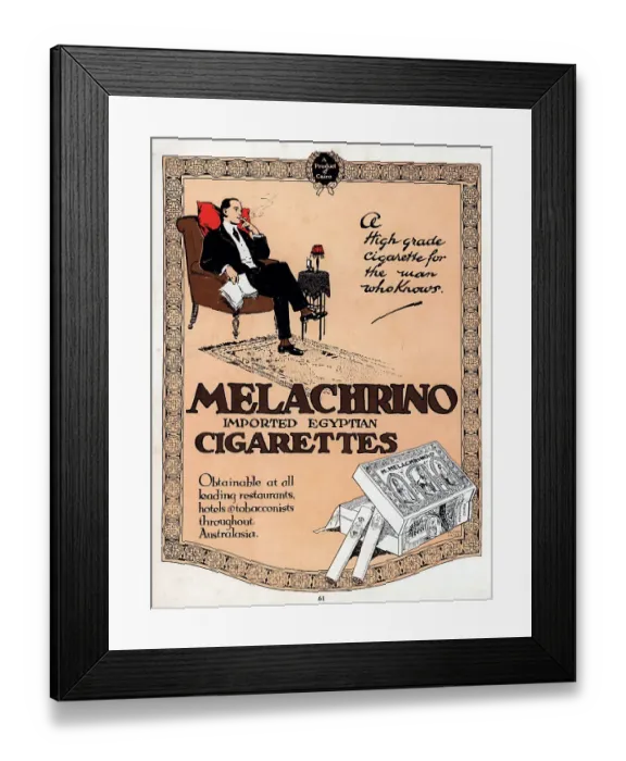 Framed Print : Melachrino Advertisement Framed Print : Melachrino Advertisement