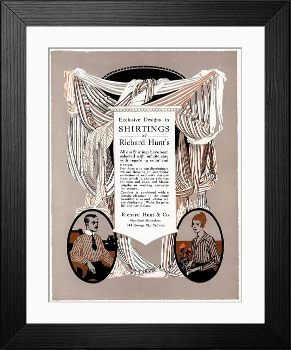 Framed Print : Richard Hunt & Co Advertisement Framed Print : Richard Hunt & Co Advertisement
