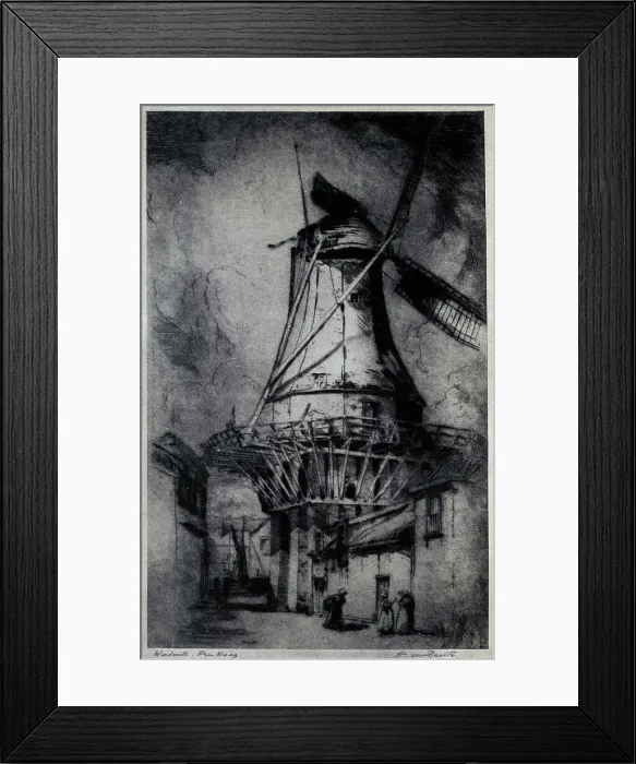 Framed Print : Windmill, Der Haag Framed Print : Windmill, Der Haag