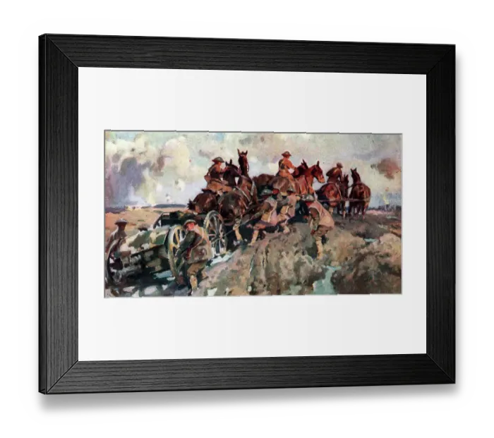 Framed Print : Bringing Up The Guns Framed Print : Bringing Up The Guns