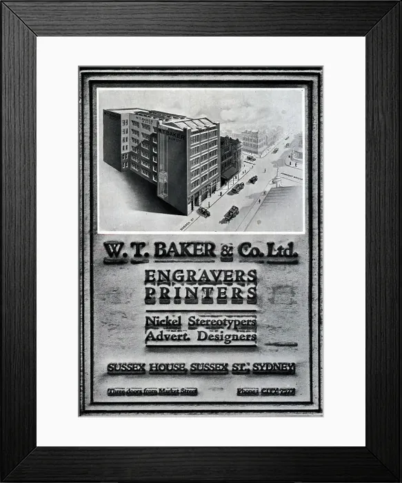 Framed Print : W. T. Baker & Co Advertisement Framed Print : W. T. Baker & Co Advertisement