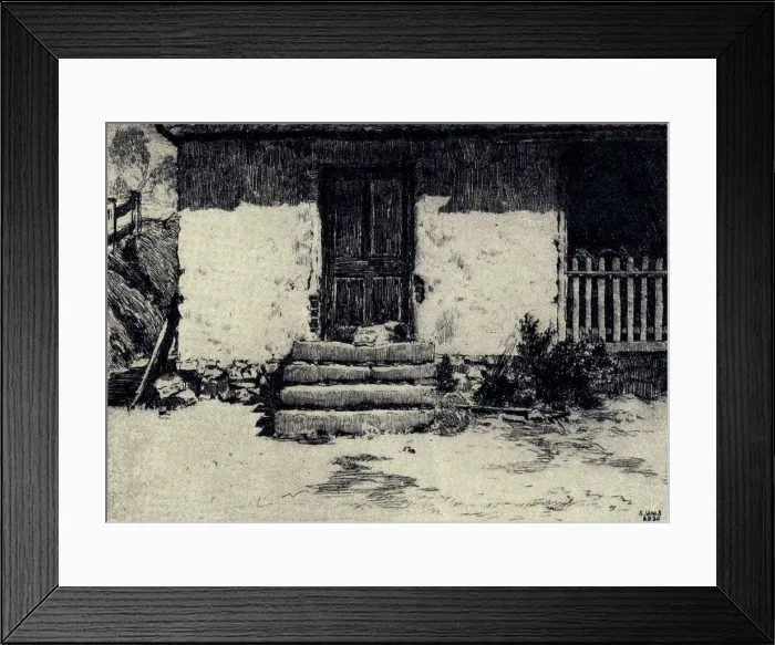 Framed Print : Old Cottage, Hartley Framed Print : Old Cottage, Hartley