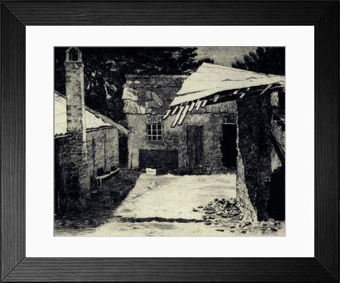 Framed Print : Deserted Courtyard, Hartley Framed Print : Deserted Courtyard, Hartley