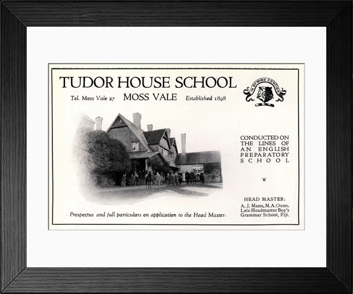 Framed Print : Tudor House School Advertisement Framed Print : Tudor House School Advertisement