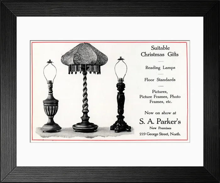 Framed Print : S. A. Parker's Advertisement Framed Print : S. A. Parker's Advertisement
