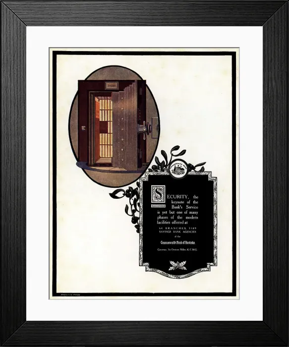 Framed Print : Commonwealth Bank of Australia Advertisement Framed Print : Commonwealth Bank of Australia Advertisement
