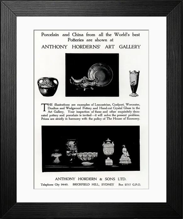 Framed Print : Anthony Hordern & Sons Advertisement Framed Print : Anthony Hordern & Sons Advertisement
