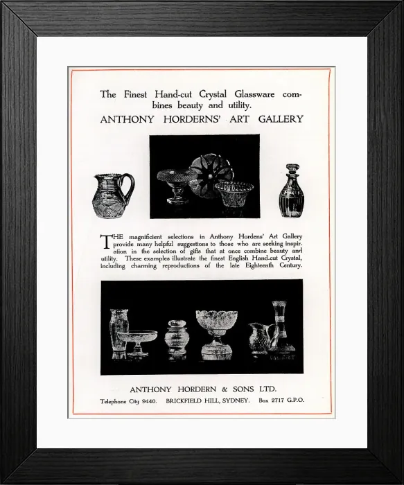 Framed Print : Anthony Hordern & Sons Advertisement Framed Print : Anthony Hordern & Sons Advertisement