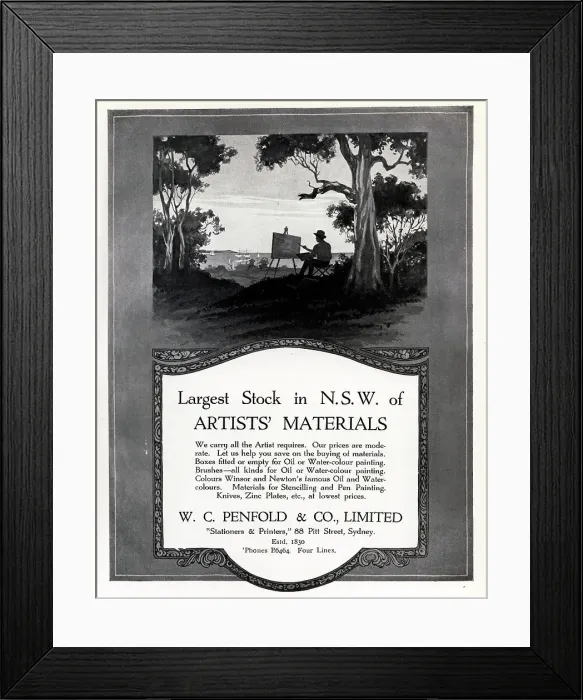 Framed Print : W. C. Penfold & Co Advertisement Framed Print : W. C. Penfold & Co Advertisement
