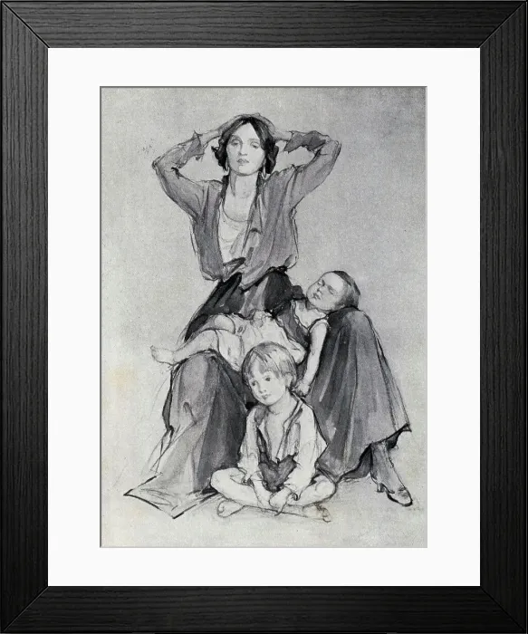 Framed Print : Struth. A watercolour painting, showing an exasperated looking woman Framed Print : Struth. A watercolour painting, showing an exasperated looking woman