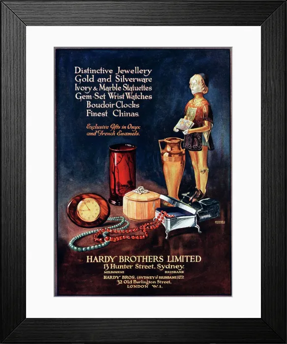 Framed Print : Hardy Bros Advertisement Framed Print : Hardy Bros Advertisement