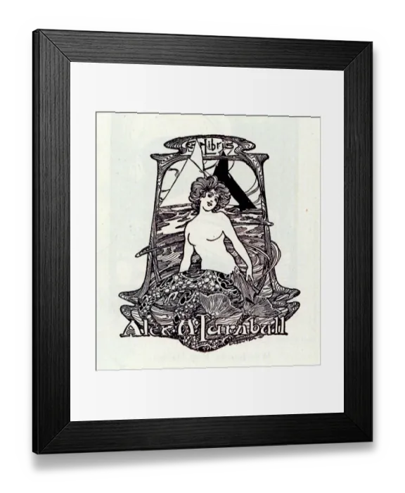 Framed Print : Bookplate Design Framed Print : Bookplate Design