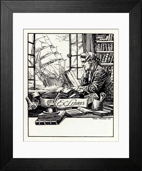 Framed Print : Bookplate Design Framed Print : Bookplate Design