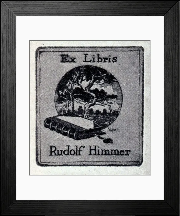Framed Print : Etched Bookplate Design Framed Print : Etched Bookplate Design