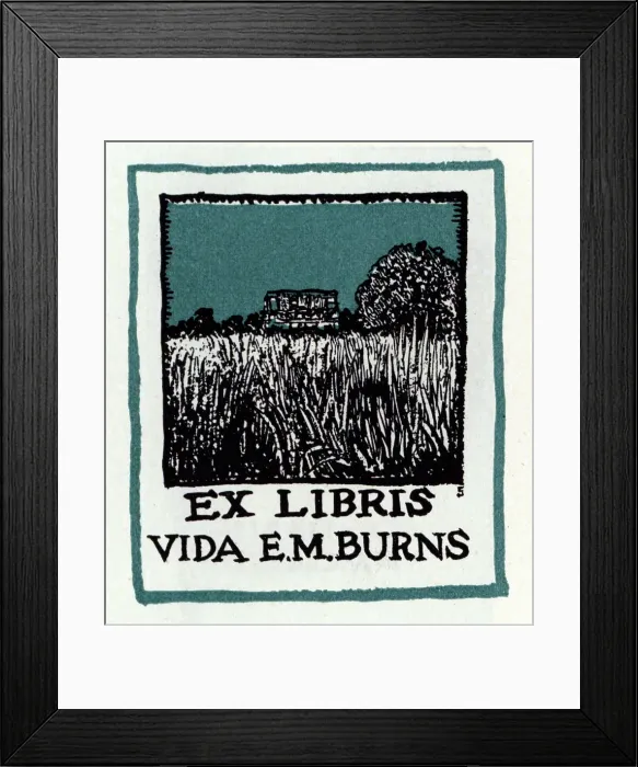 Framed Print : Bookplate Design Framed Print : Bookplate Design