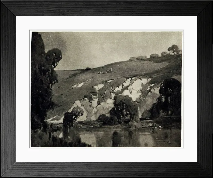 Framed Print : The Chalk Cliffs, Bulla Framed Print : The Chalk Cliffs, Bulla
